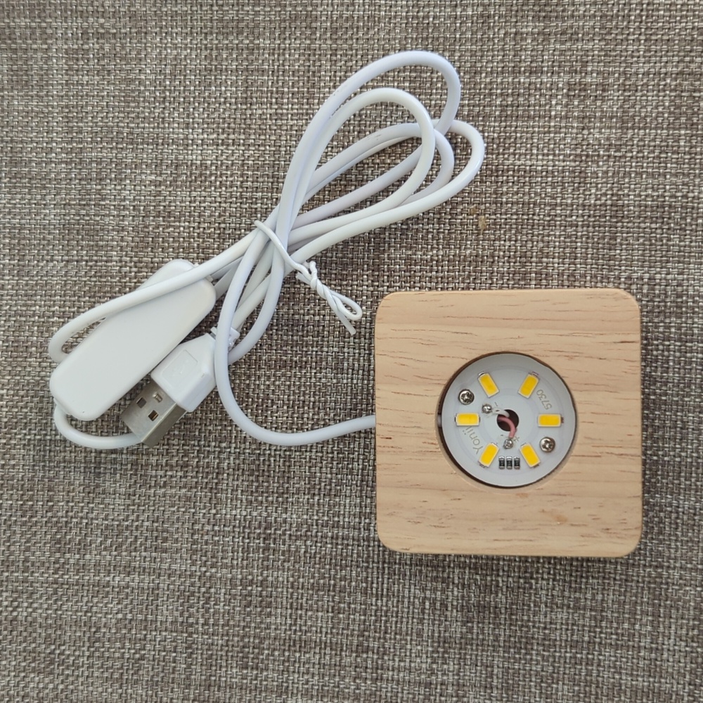 LED Warm White Square Light Display Stand